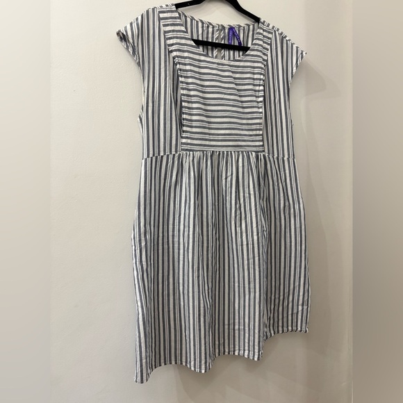 Seraphine women’s nursing Dress - size 14 - striped - 100% cotton - Picture 1 of 8
